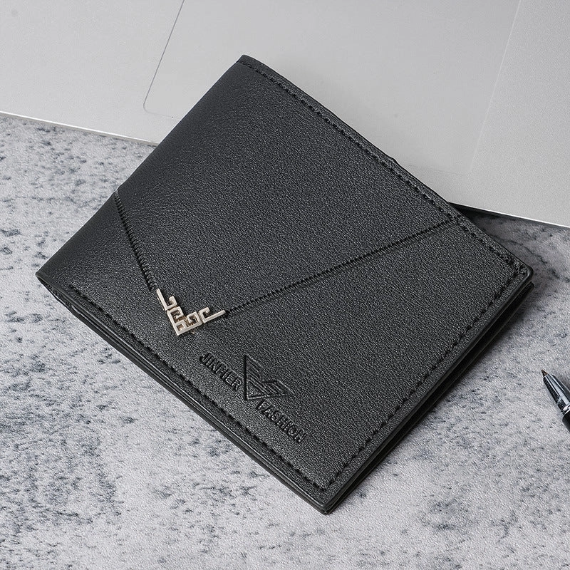 Horizontal Splicing Wallet Men