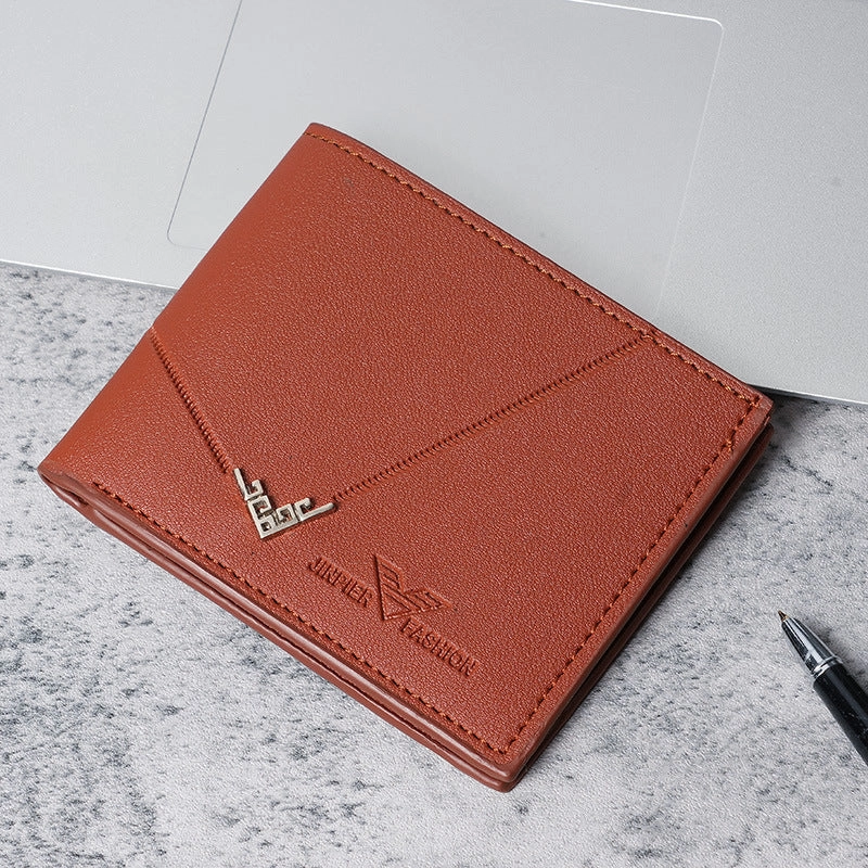 Horizontal Splicing Wallet Men