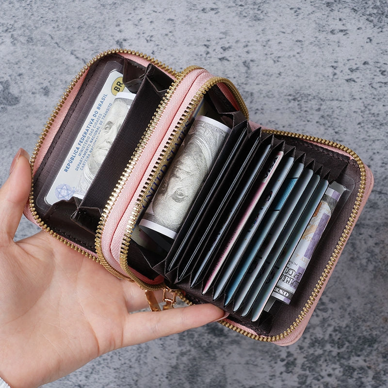 ins new double-layer women's card bag wallet