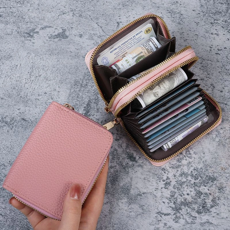 ins new double-layer women's card bag wallet