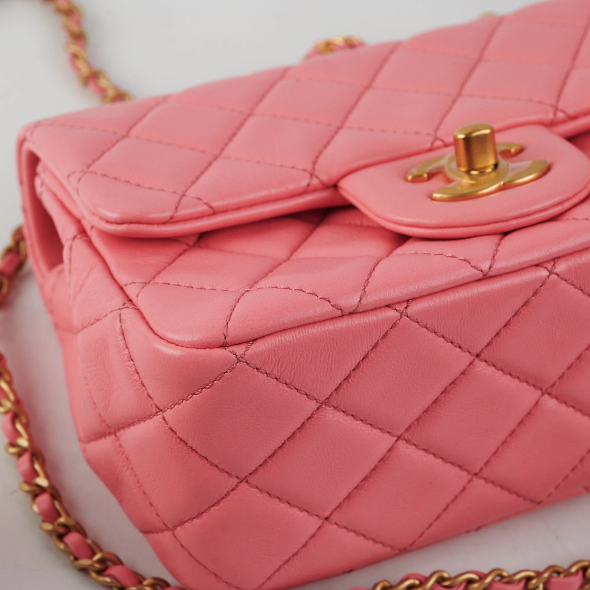 ITEM 9 - Chanel Mini Square Pink Microchipped