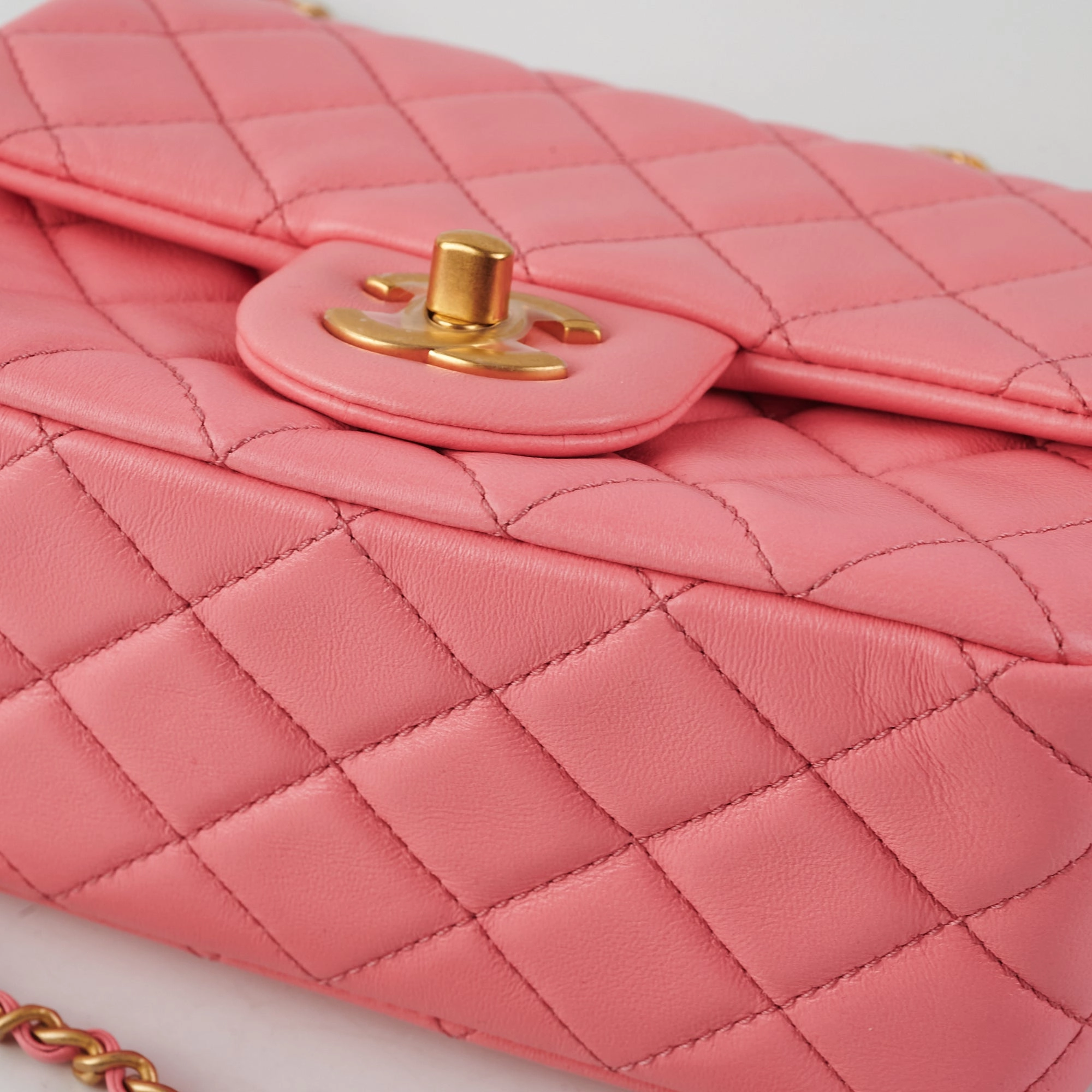 ITEM 9 - Chanel Mini Square Pink Microchipped