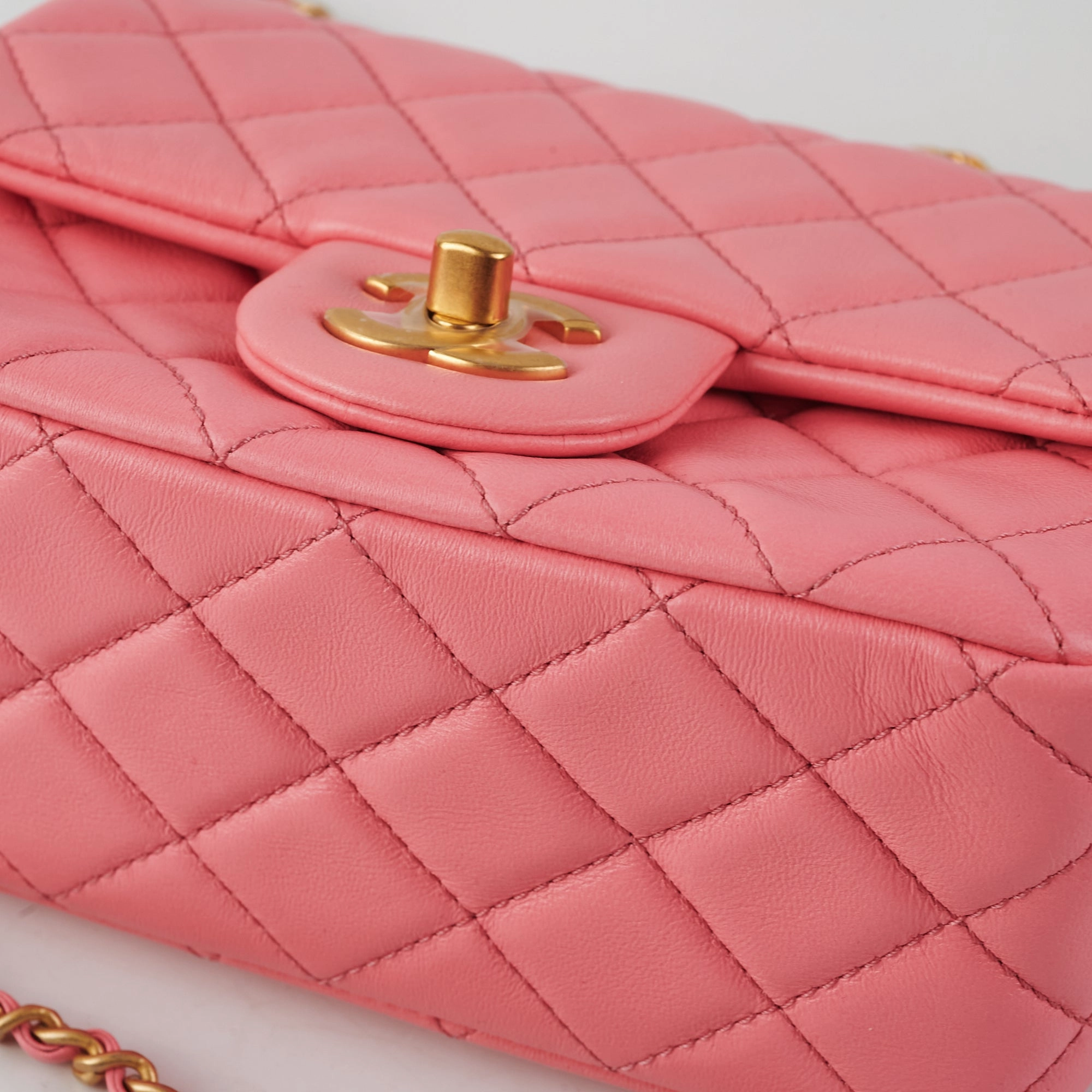 ITEM 9 - Chanel Mini Square Pink Microchipped