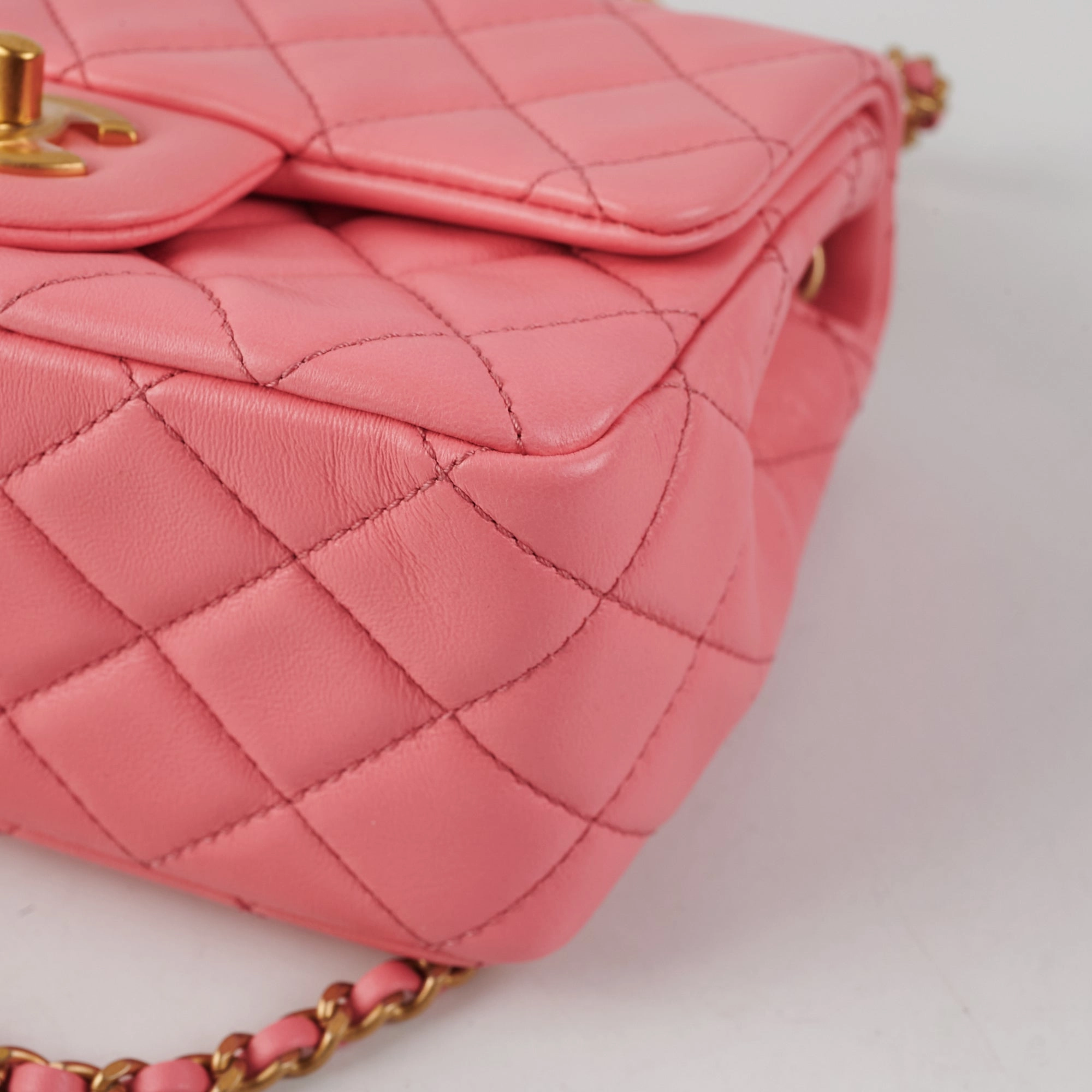 ITEM 9 - Chanel Mini Square Pink Microchipped