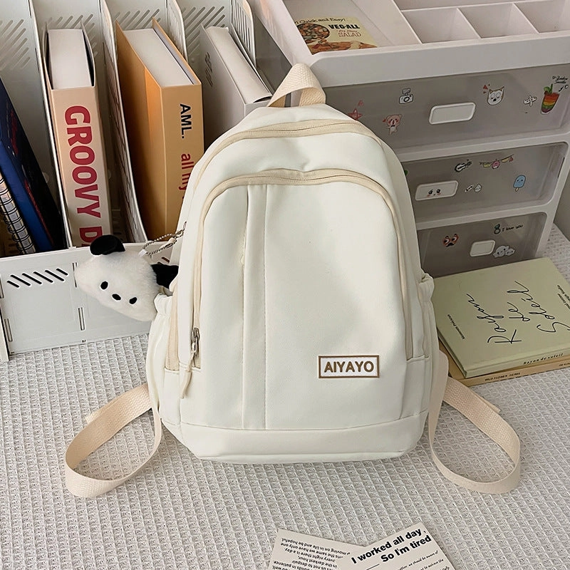 Japanese style solid color small backpack