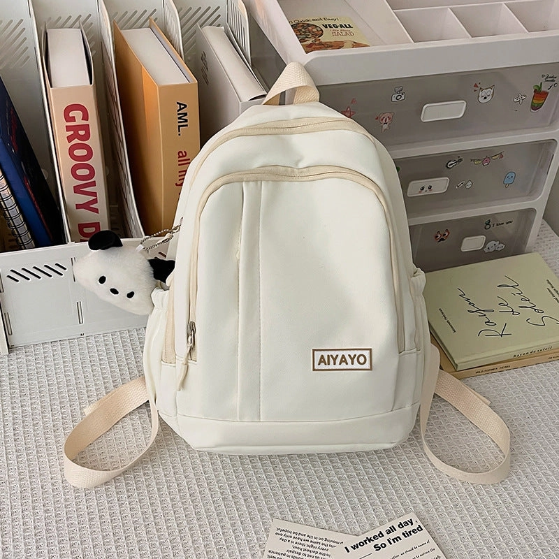 Japanese style solid color small backpack