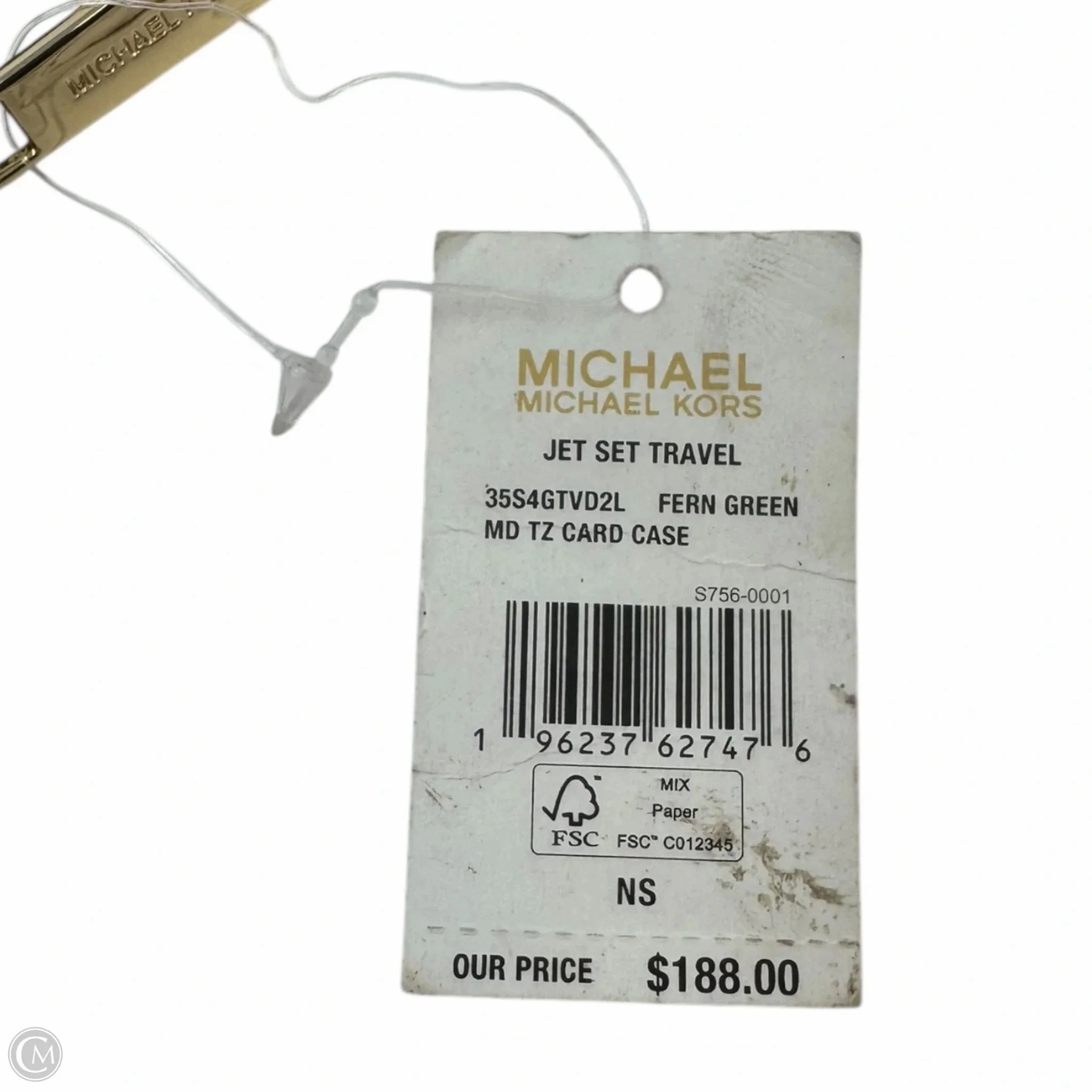 Jet Set Card Case Wallet Leather By Michael By Michael Kors, Size: Small