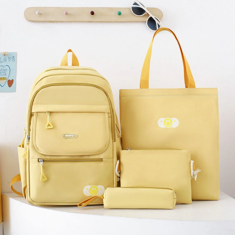 Junior high school students 4-piece large capacity backpack