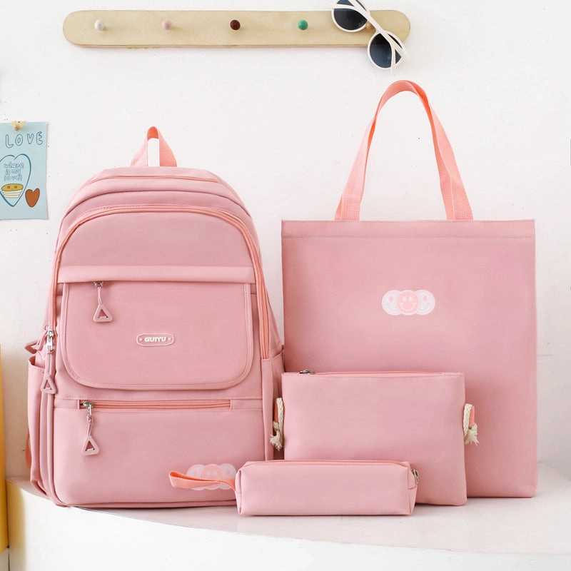 Junior high school students 4-piece large capacity backpack