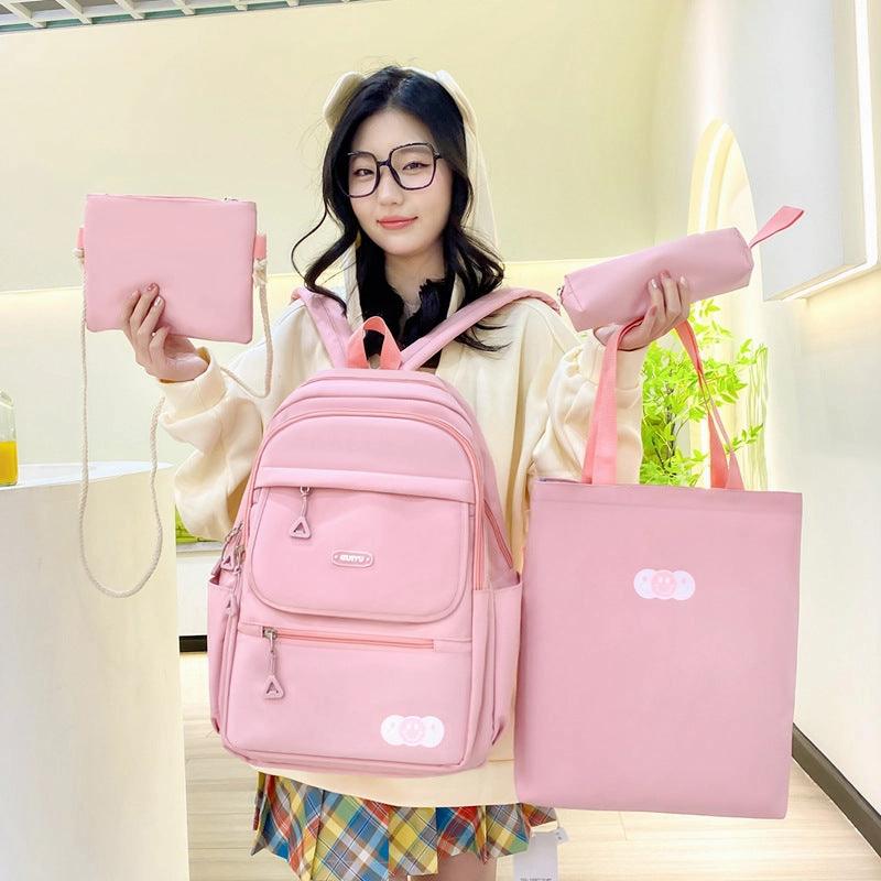 Junior high school students 4-piece large capacity backpack