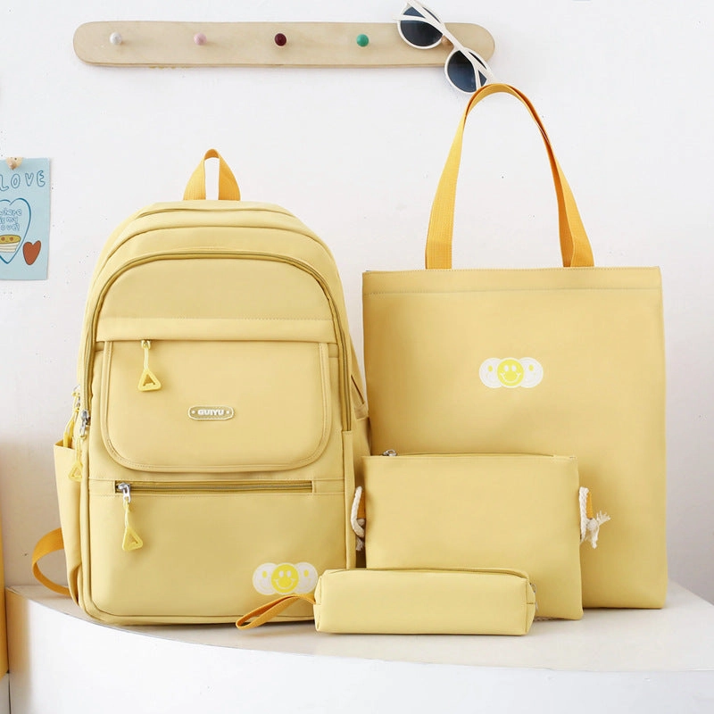 Junior high school students 4-piece large capacity backpack