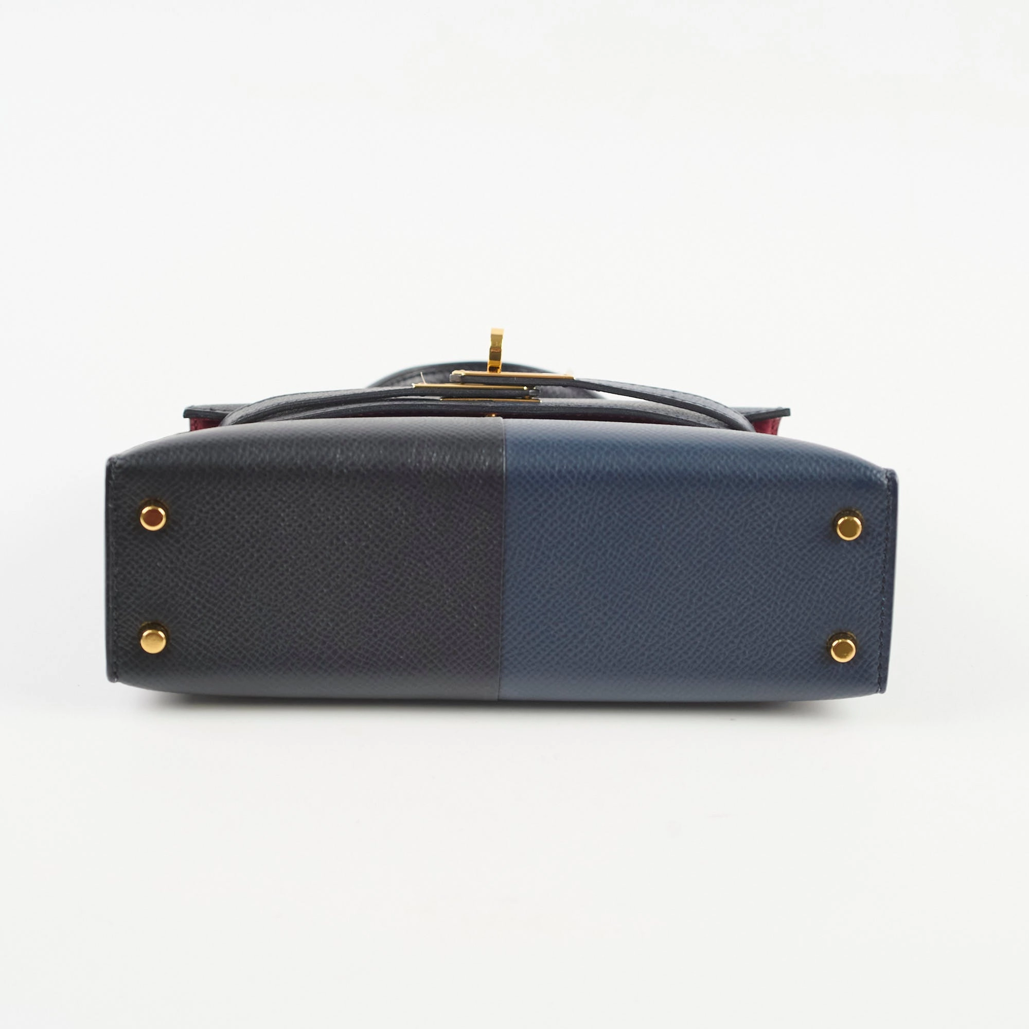 Kelly Mini Kelly Epsom Blue Indigo / Black Z stamp