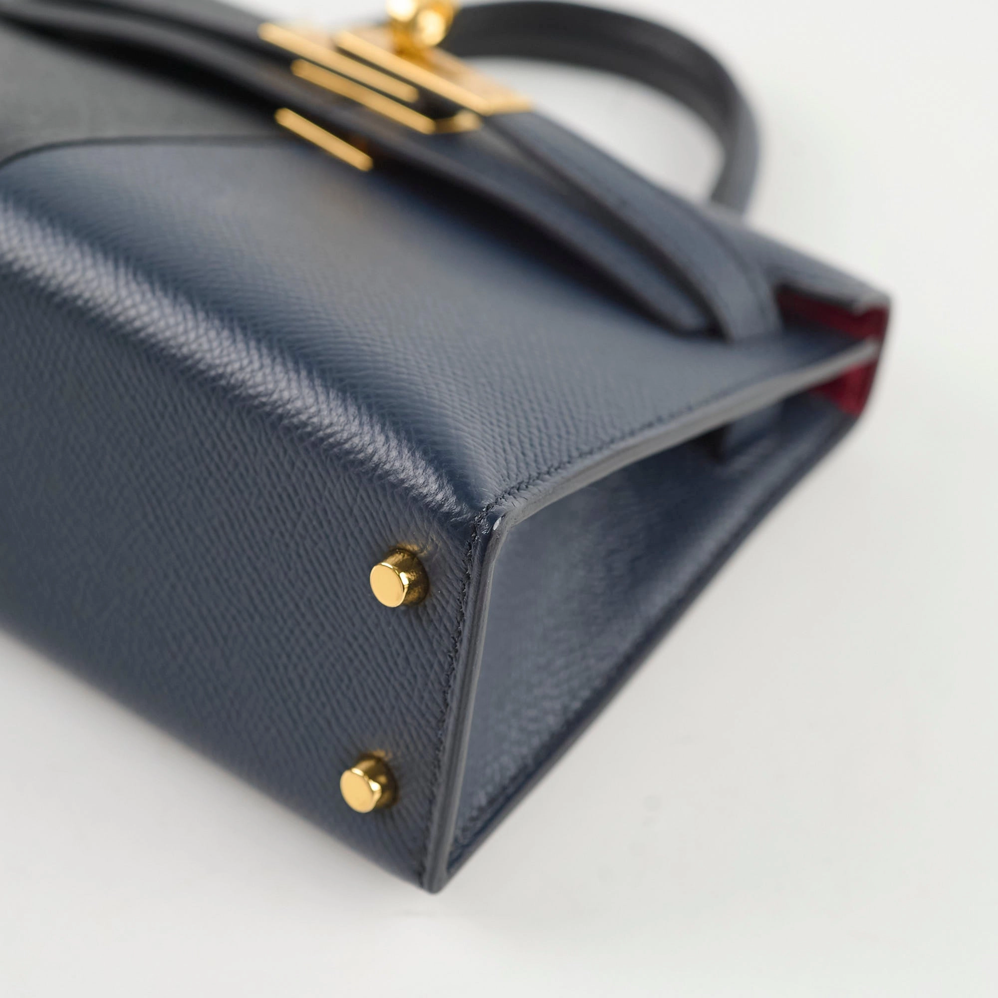 Kelly Mini Kelly Epsom Blue Indigo / Black Z stamp