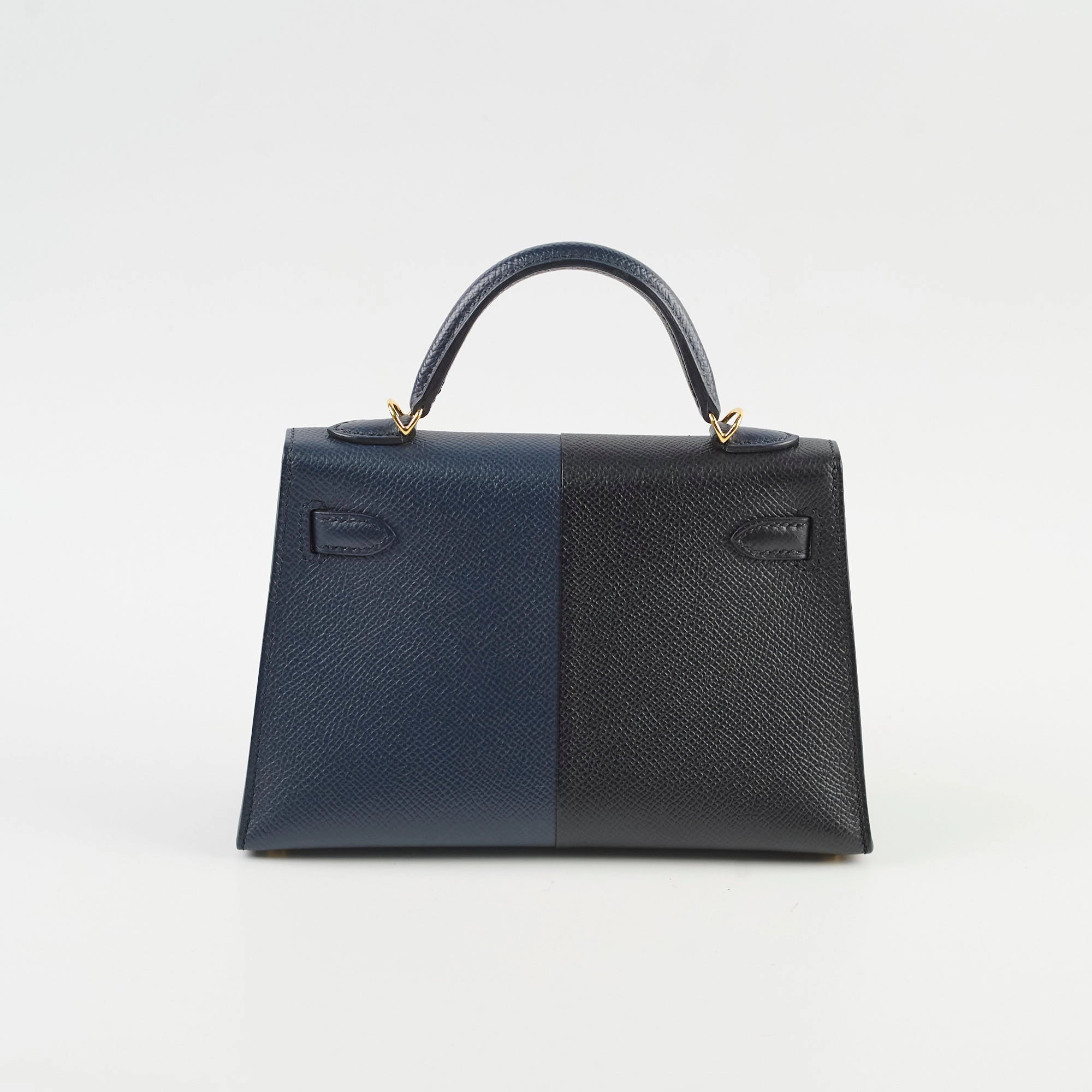 Kelly Mini Kelly Epsom Blue Indigo / Black Z stamp