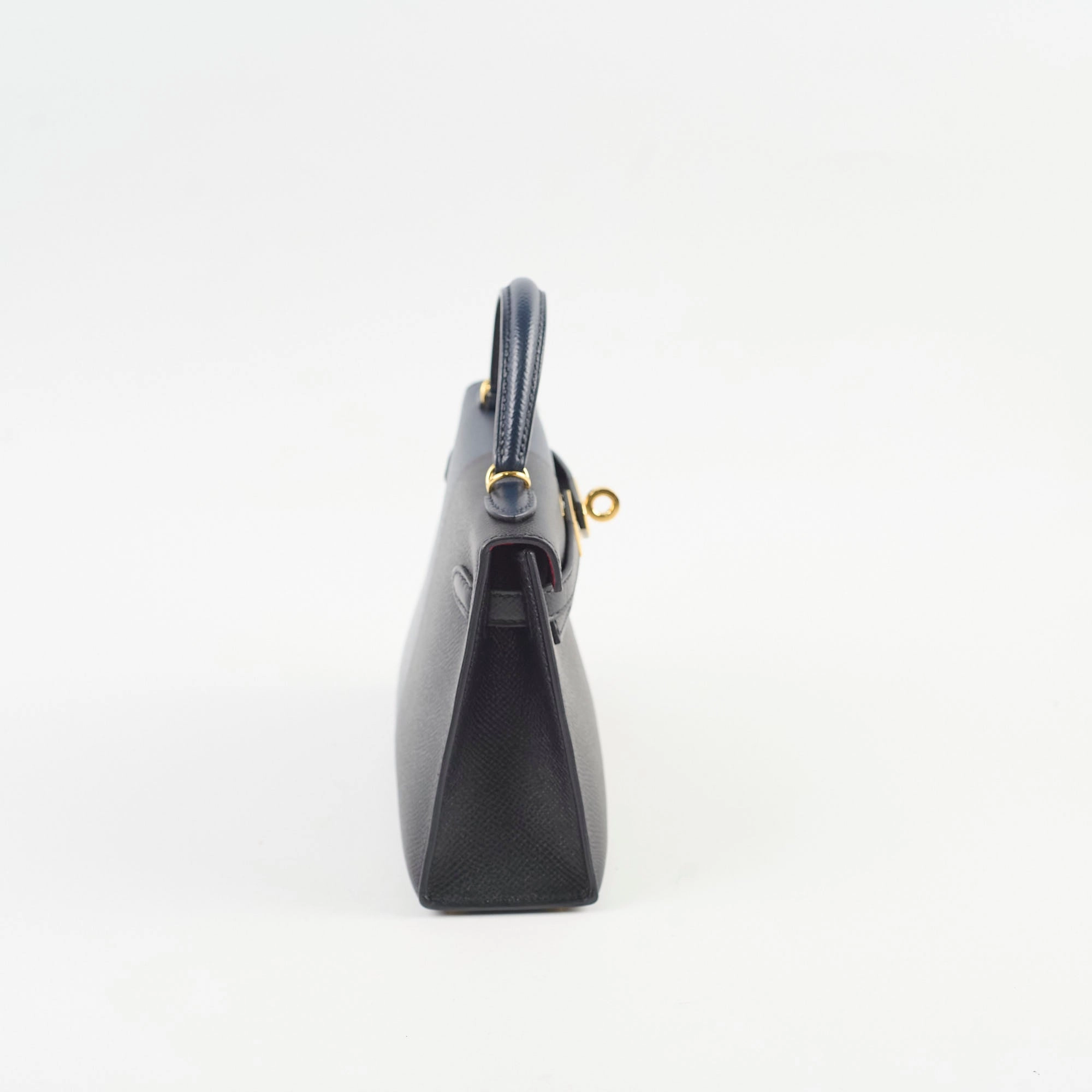 Kelly Mini Kelly Epsom Blue Indigo / Black Z stamp