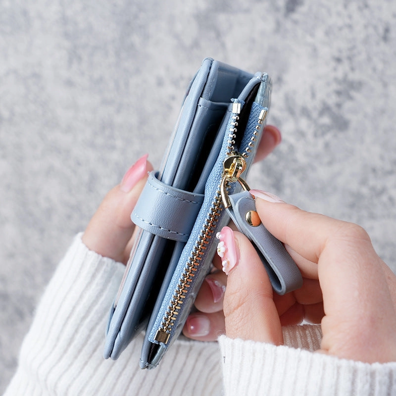 Korean version card bag zipper multi-card wallet