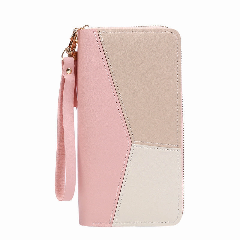 Korean version splicing clutch bag card bag wallet