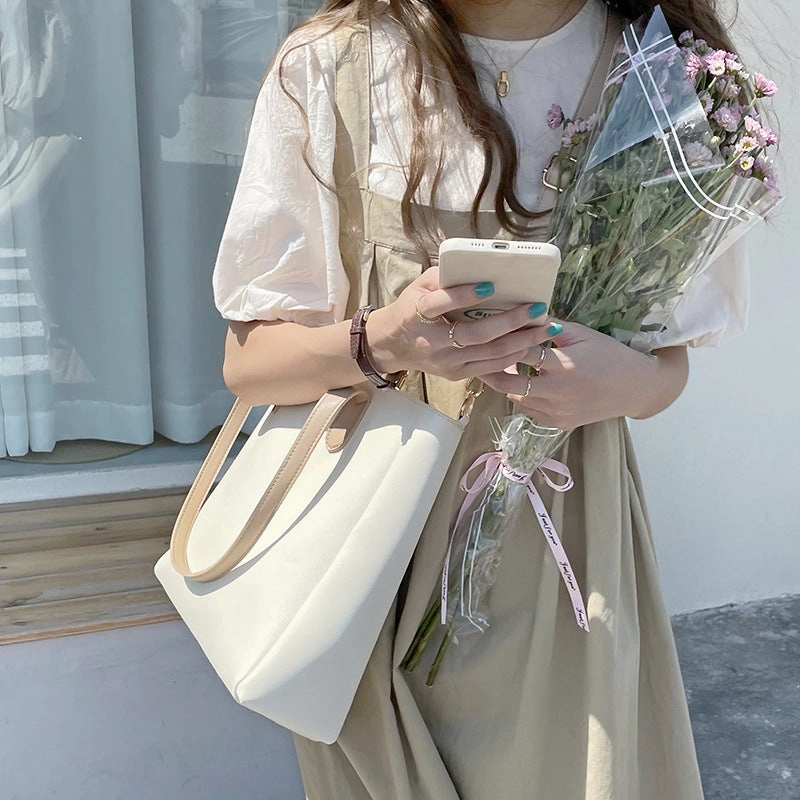 Large bag women's versatile shoulder tote bag