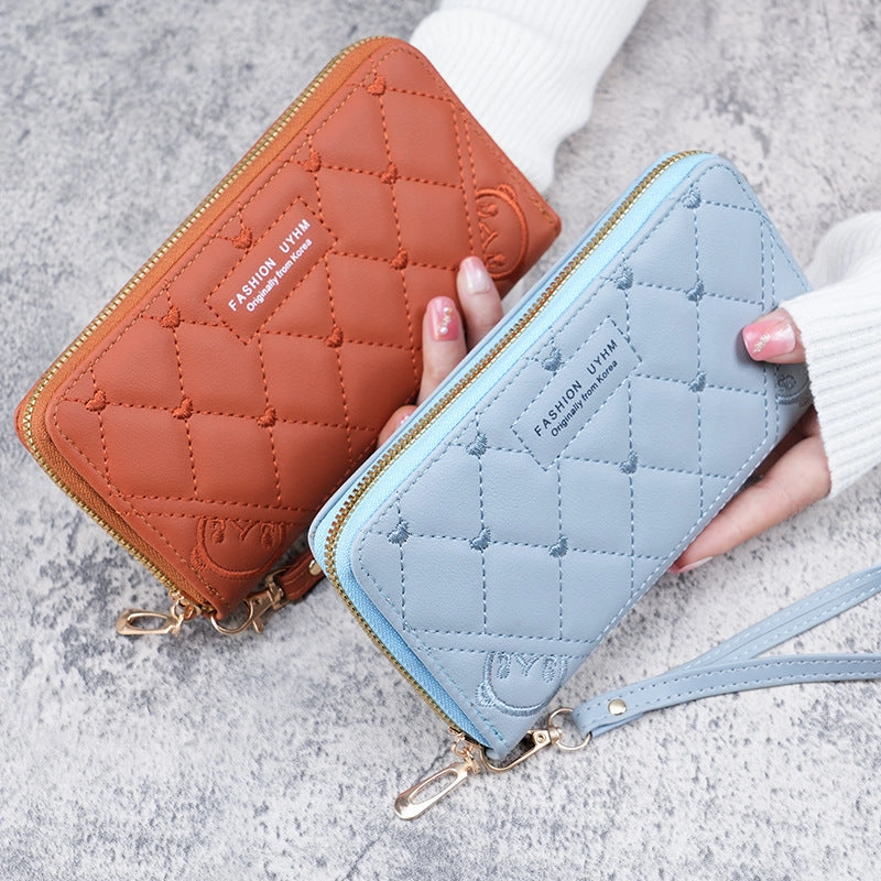 Large capacity mobile phone wallet
