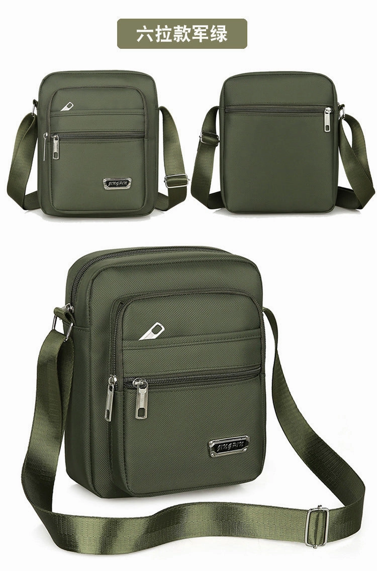 Large capacity multi-layer waterproof men's satchel bag
