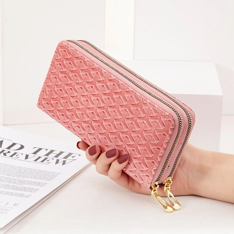 Large capacity patent leather mobile phone bag
