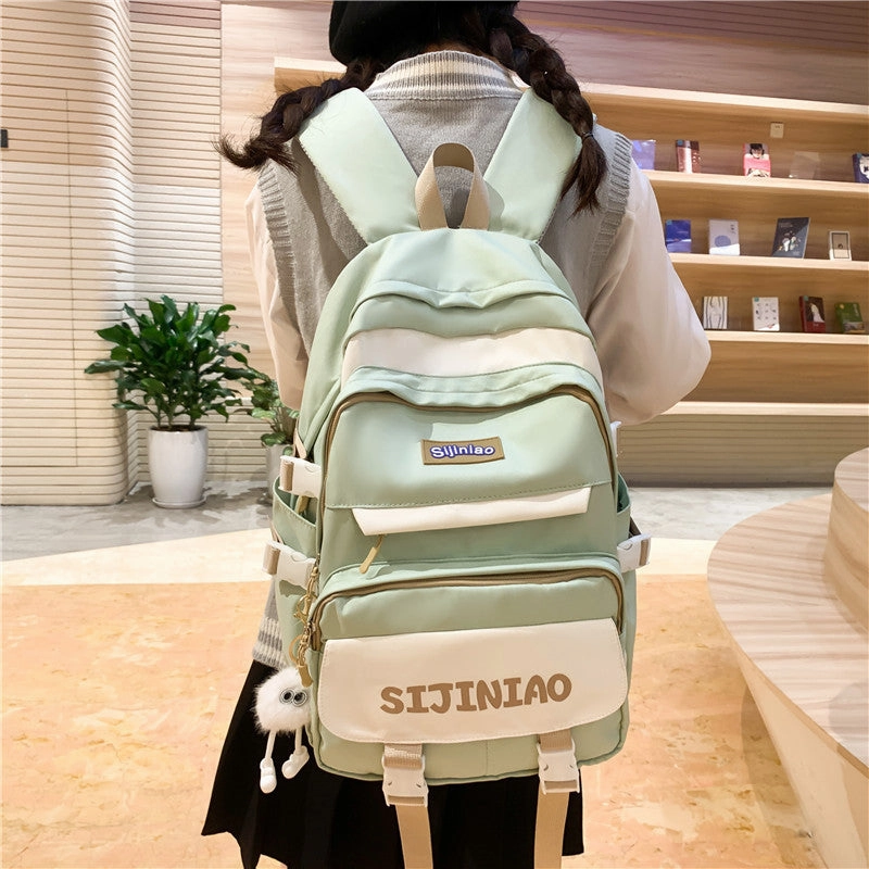 Large capacity school bag computer travel backpack