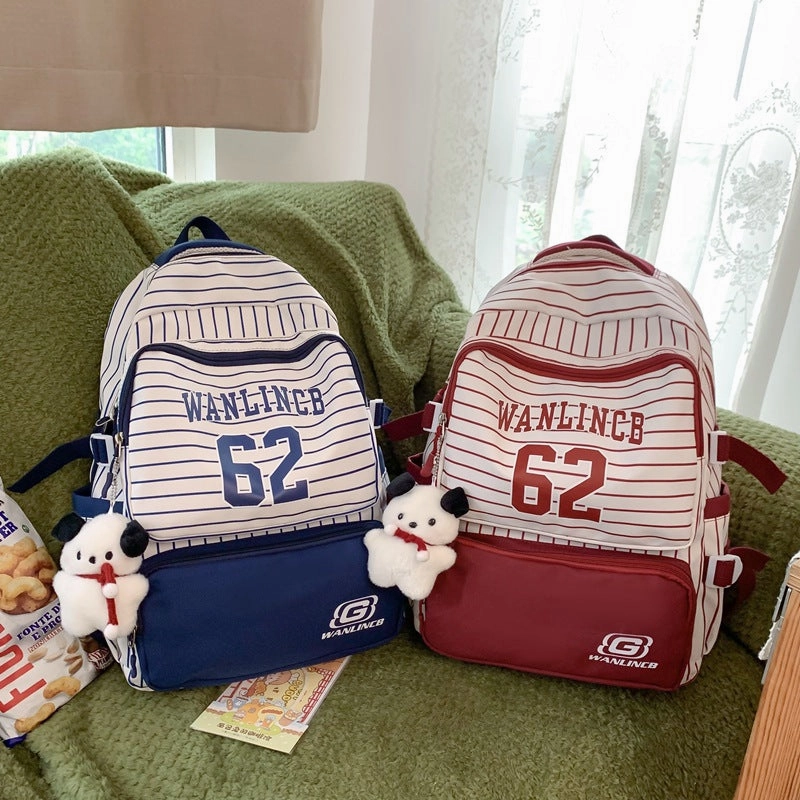 Large capacity schoolbag for high school students