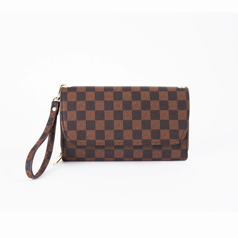 Large capacity wallet single pull mobile phone bag