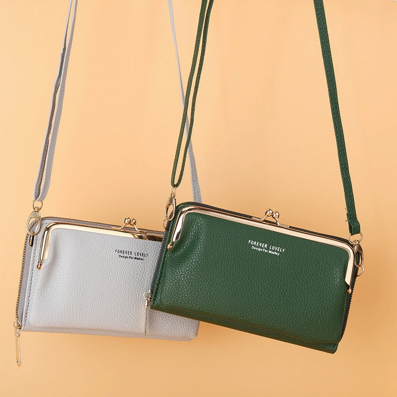Lock zipper mobile phone bag wallet