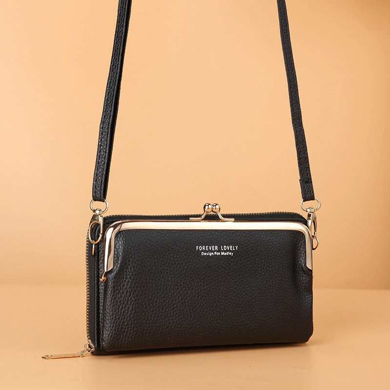 Lock zipper mobile phone bag wallet