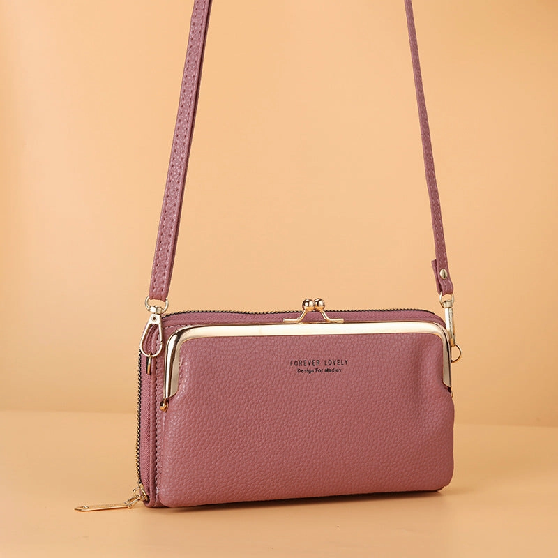 Lock zipper mobile phone bag wallet