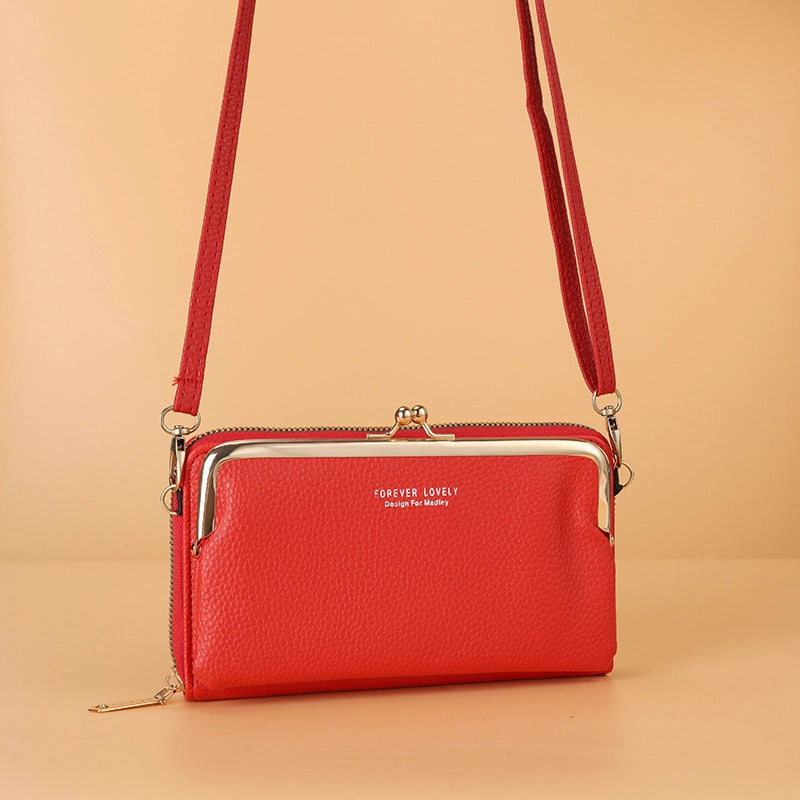 Lock zipper mobile phone bag wallet