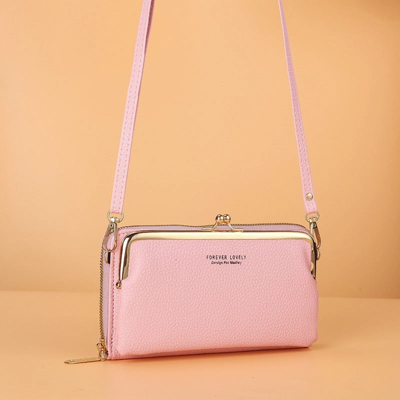 Lock zipper mobile phone bag wallet