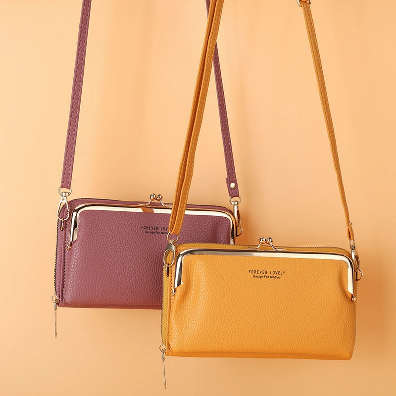 Lock zipper mobile phone bag wallet