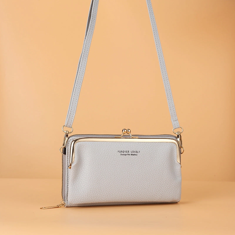 Lock zipper mobile phone bag wallet