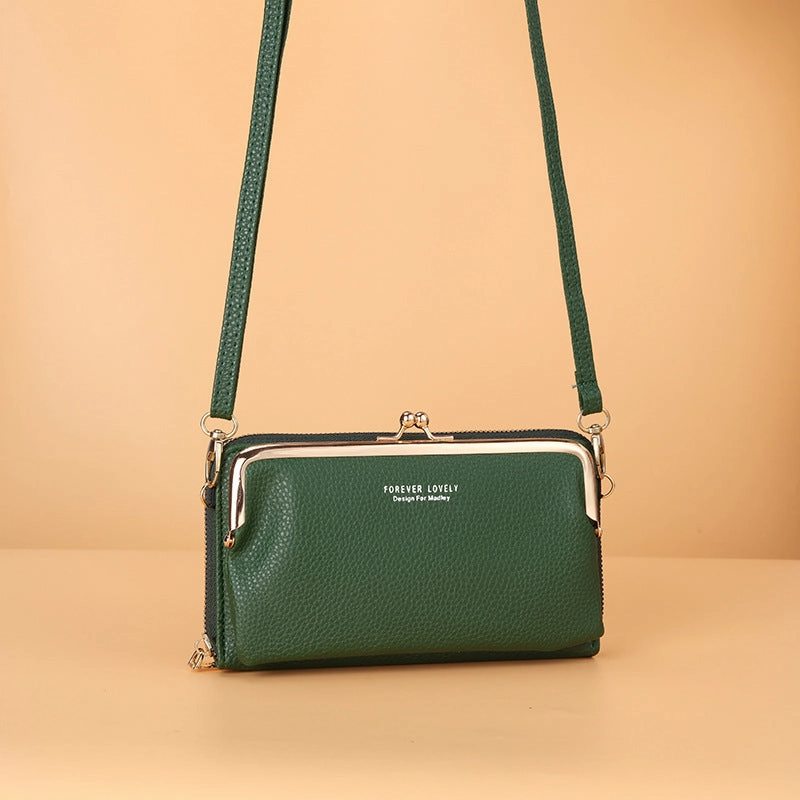 Lock zipper mobile phone bag wallet