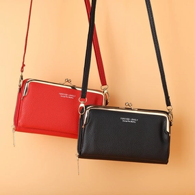 Lock zipper mobile phone bag wallet