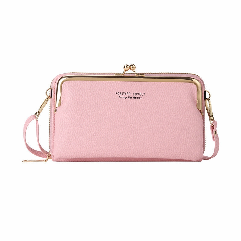 Lock zipper mobile phone bag wallet