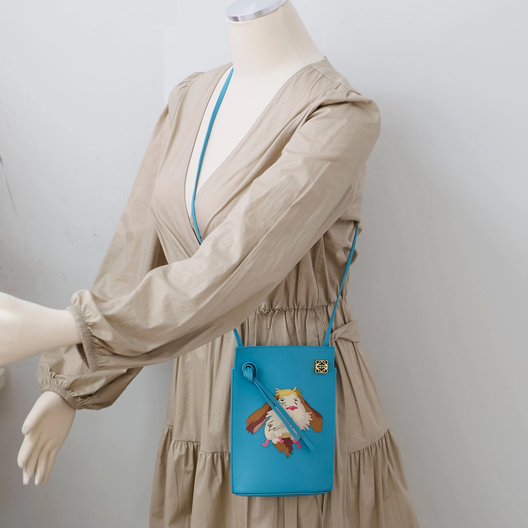 Loewe Dice Pocket Howl's Moving Castle Heen Crossbody Bag Blue