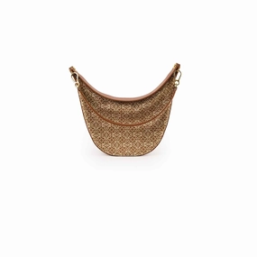 Loewe Luna Bag Anagram Jacquard Tan