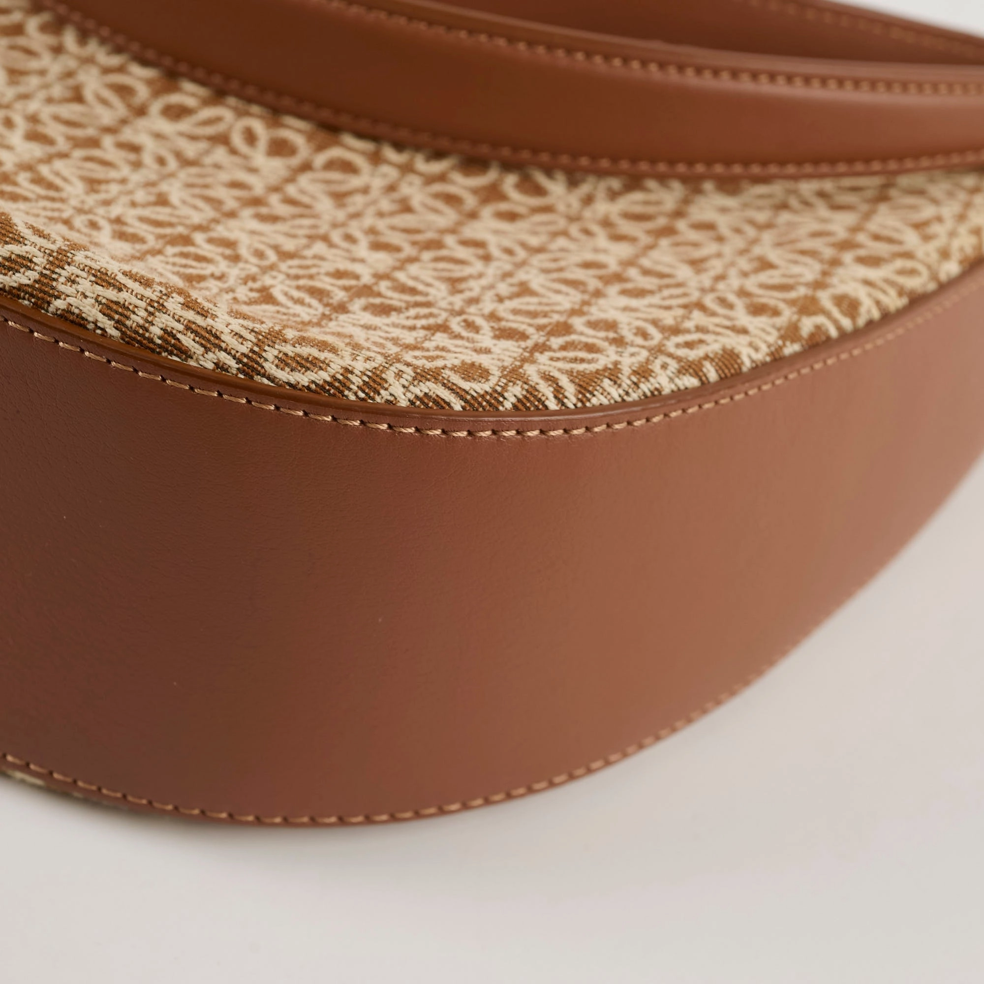 Loewe Luna Bag Anagram Jacquard Tan