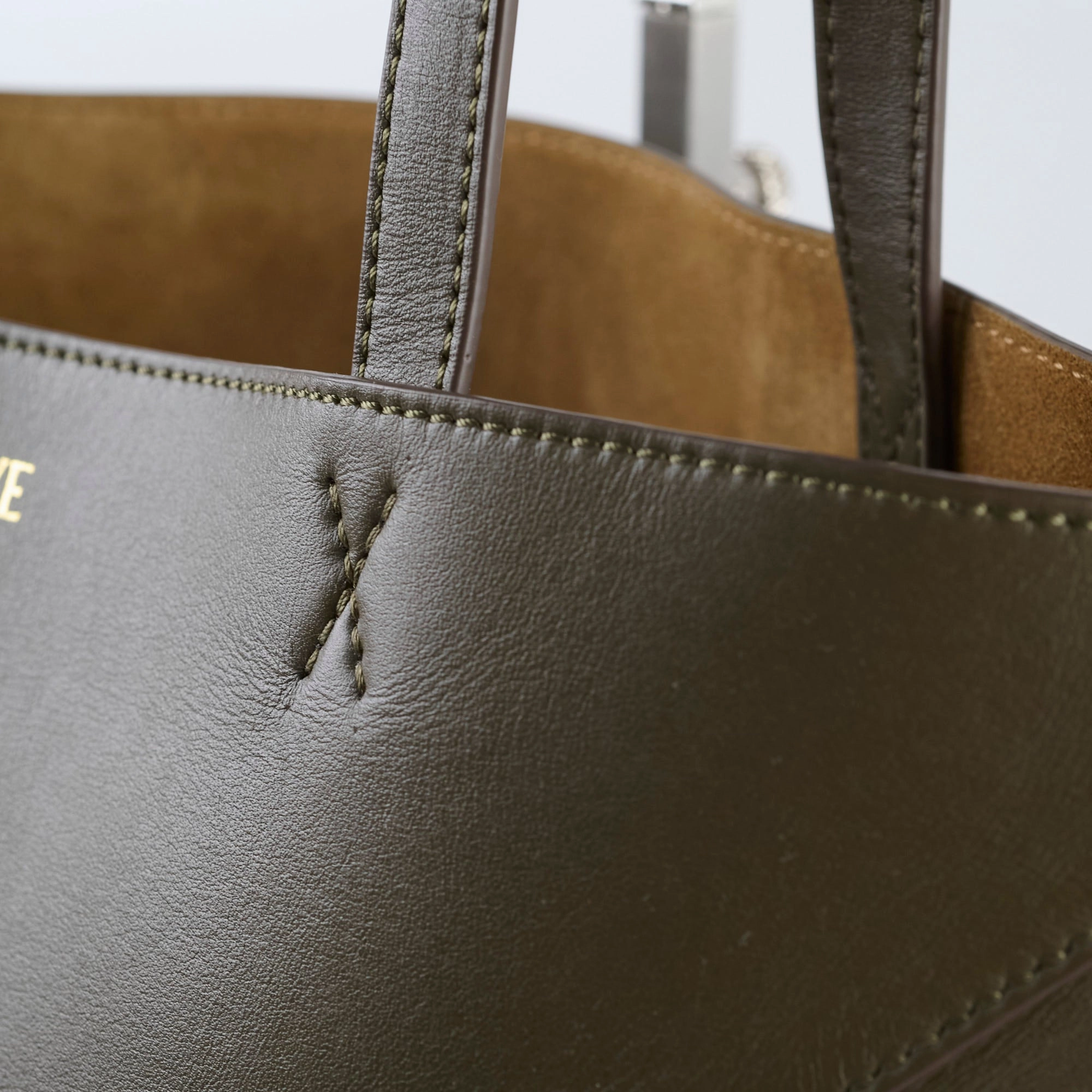 Loewe Medium Fold Tote Dark Khaki