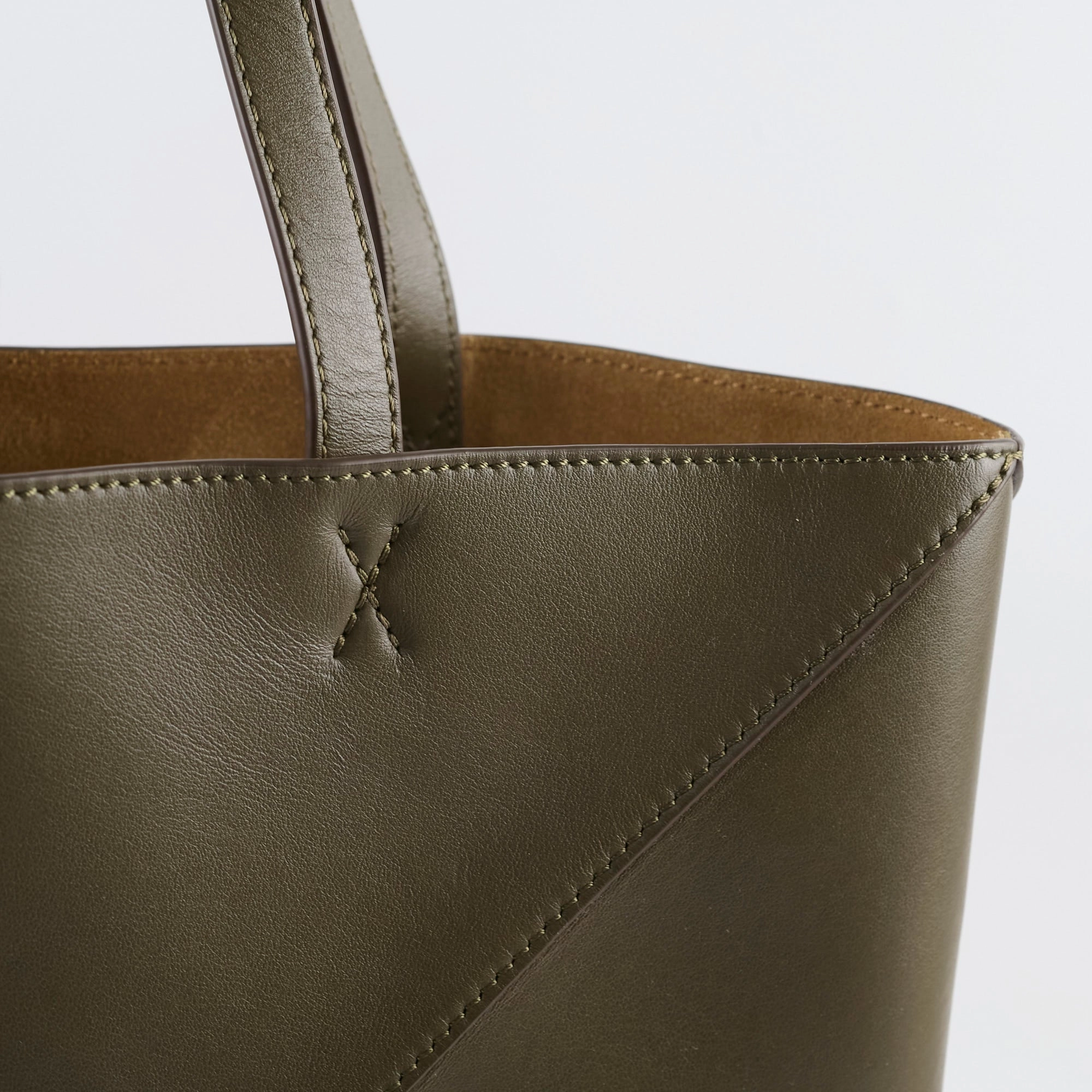 Loewe Medium Fold Tote Dark Khaki