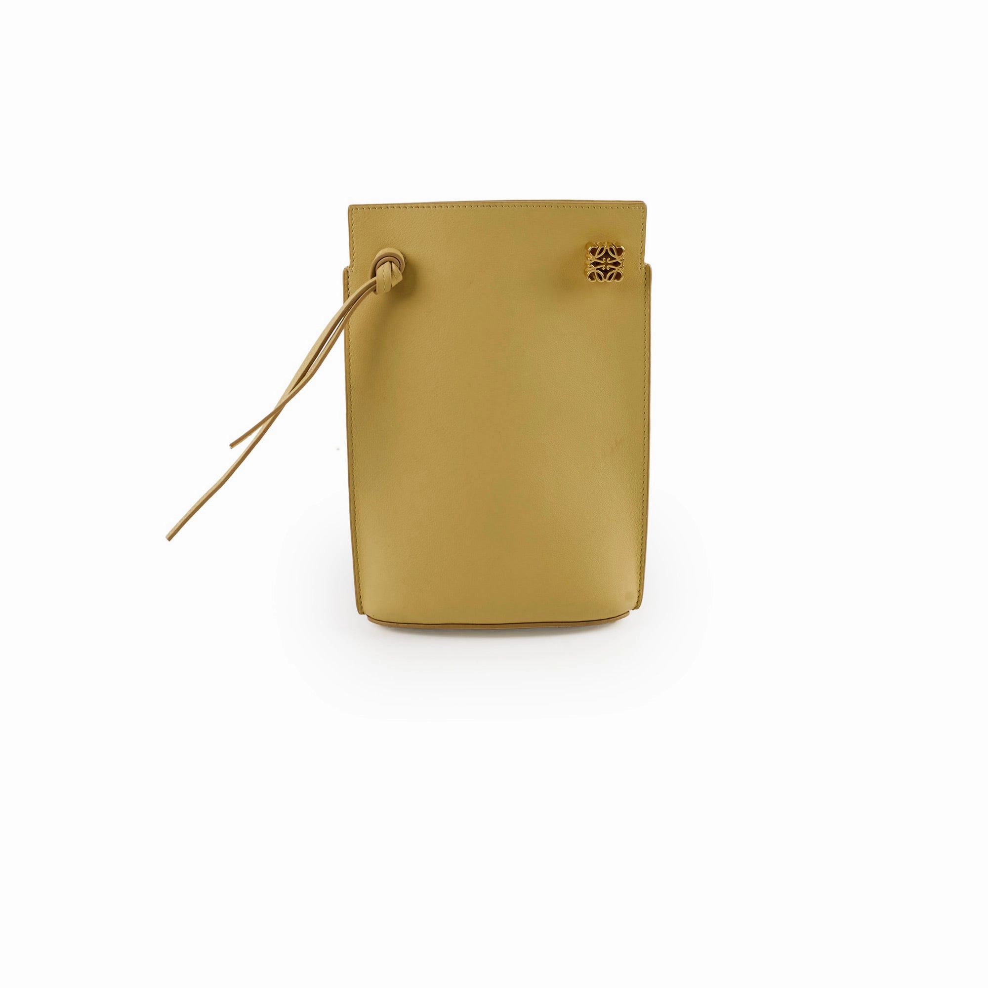 Loewe Pocket Leather Crossbody Yellow