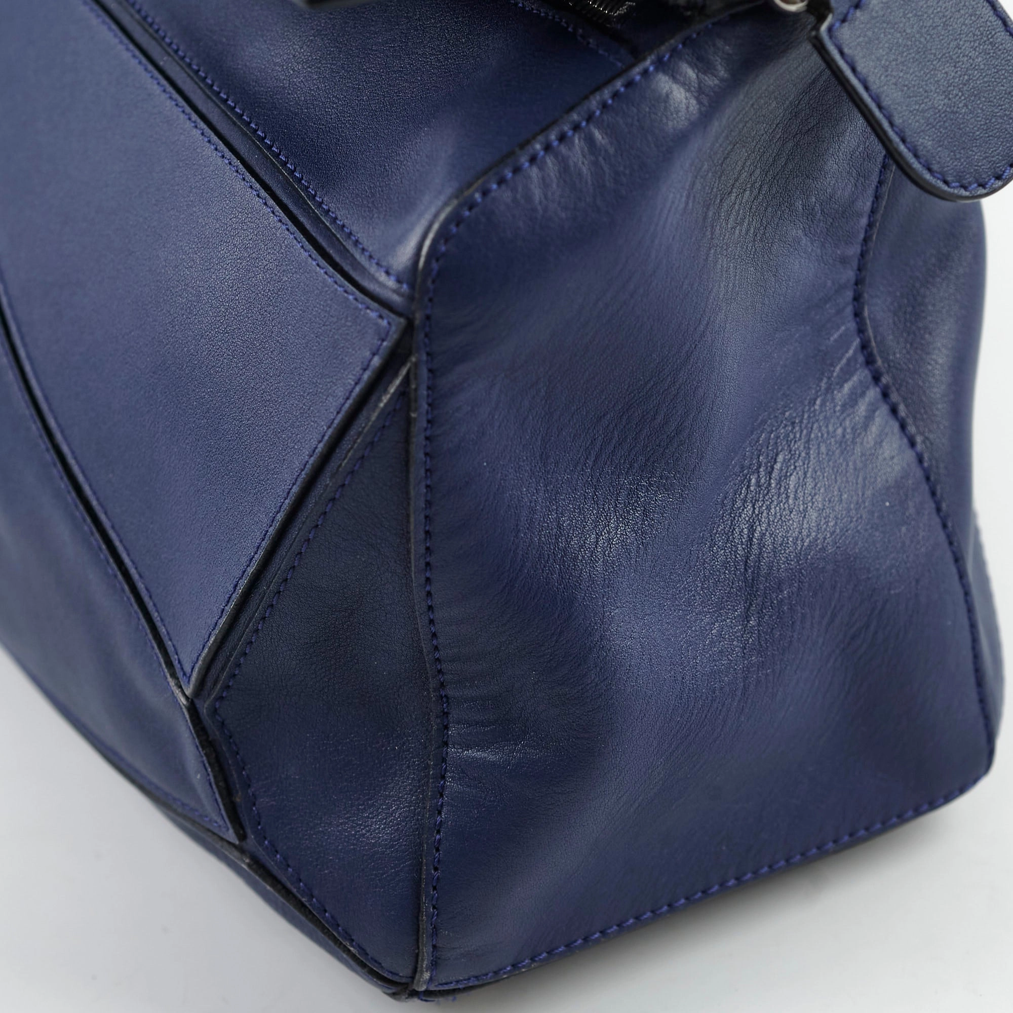 Loewe Puzzle Navy Crossbody Bag