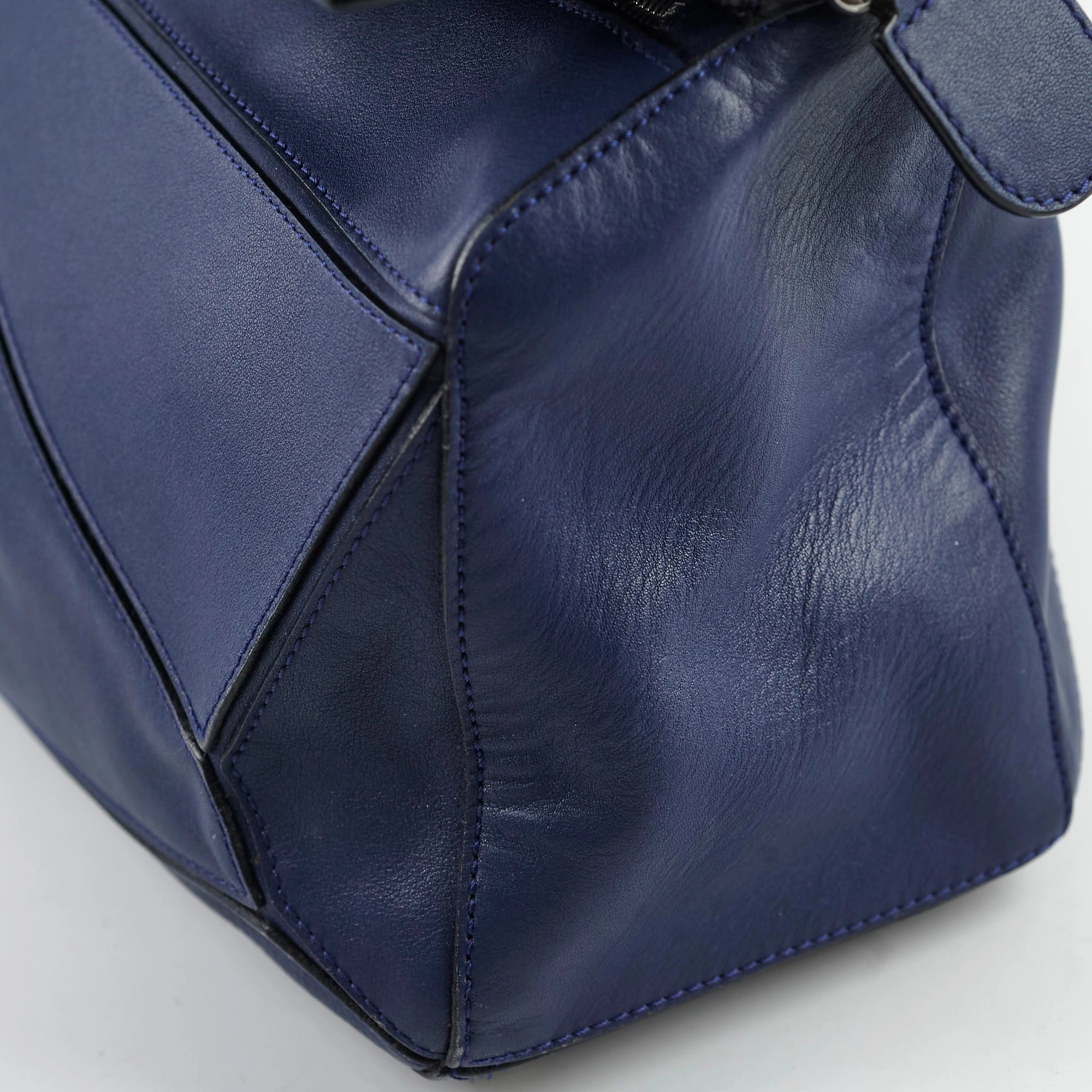 Loewe Puzzle Navy Crossbody Bag