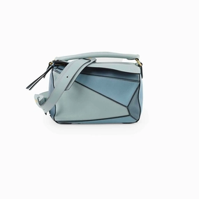 Loewe Small Puzzle Bag Tri- Color Blue
