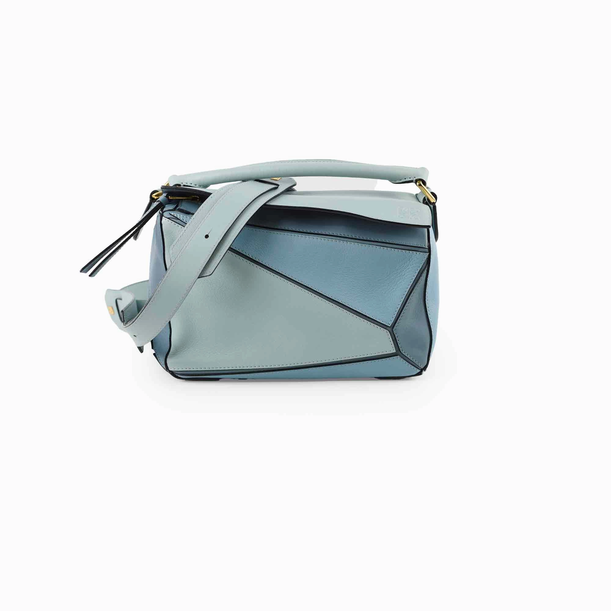 Loewe Small Puzzle Bag Tri- Color Blue