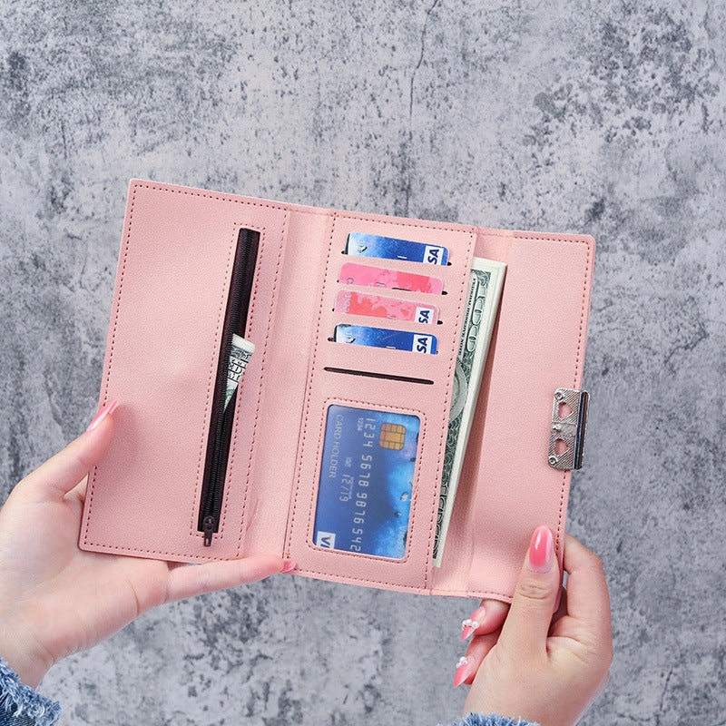Long Checked Buckle Wallet