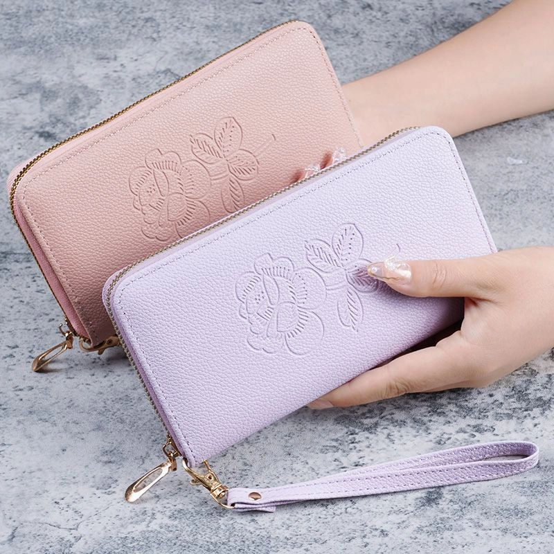 Long zipper multi-function wallet
